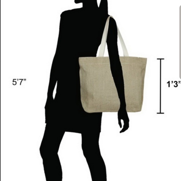Juton Large Zipper Tote Bag, – Natural - Picture 5 of 5